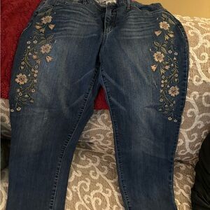 EUC women’s jeans with beautiful embroidery